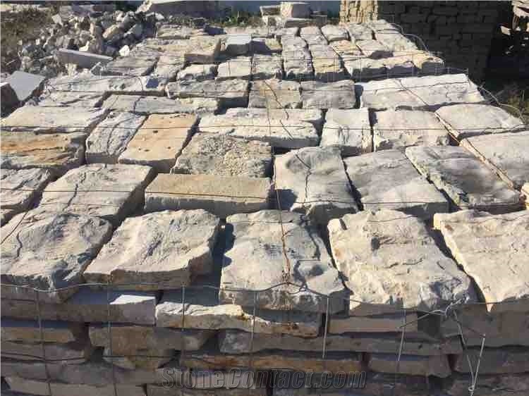 Beige/ Yellow Limestone Split Tiles