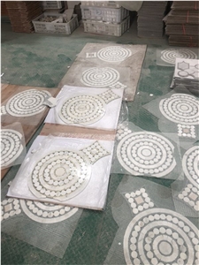Bianco Carrara White,Mixed Glass Mosaics