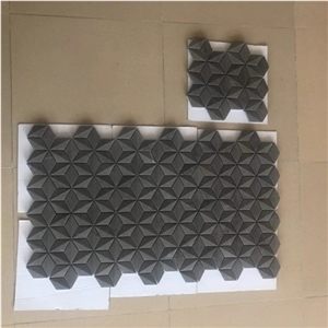 Tunisian Gray 3d Split Brick Marble Mosaics
