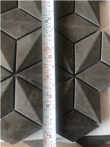 Tunisian Gray 3d Split Brick Marble Mosaics
