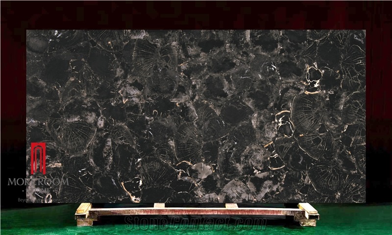 Fossil Wood Black Petrified Wood Slab for Table Top