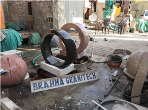 Stone Circle Fountain,Floating Wheel,Water Feature