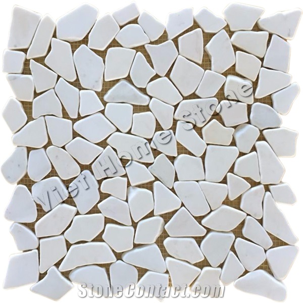 Black, White Pebble Marble Mosaic