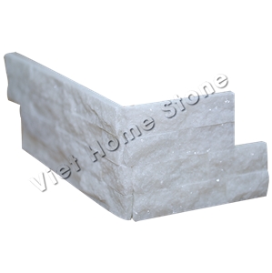 Coner Crystall White Marble Stacked Stone