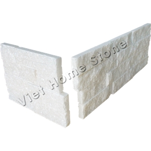 Coner Crystall White Marble Stacked Stone