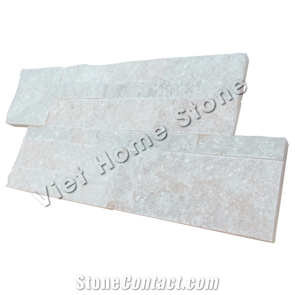 Crystal White Split Marble Wall Cladding