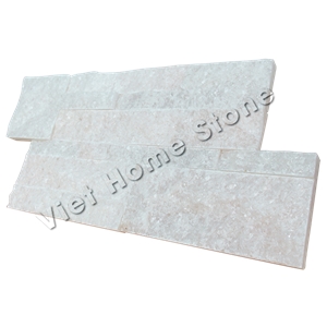 Crystal White Split Marble Wall Cladding