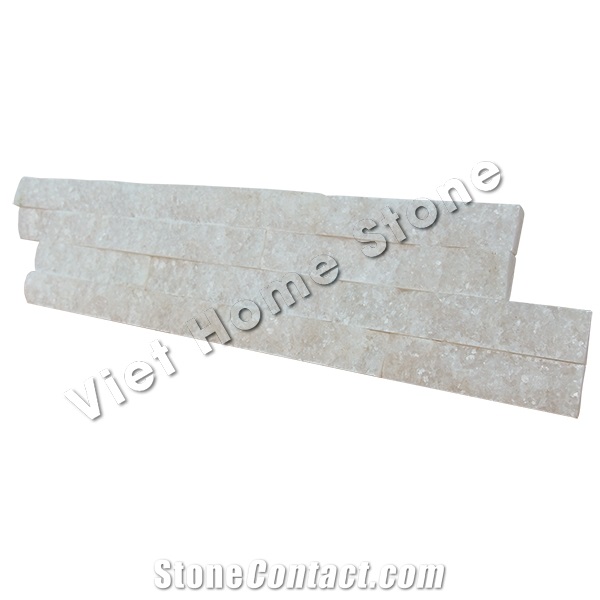 Crystal White Split Marble Wall Cladding