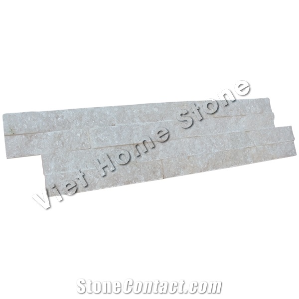 Crystal White Split Marble Wall Cladding