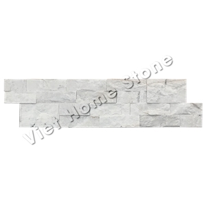 Mixed Chips Milky White Marble Wall Cladding Stone Veneer Mixed Chips Milky White Marble Wall Cladding Stone Veneer