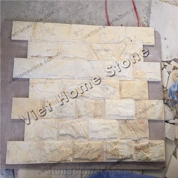 Mushroom Yellow Nghe an Marble Wall Cladding Panels