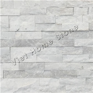 Split Face, Polished Milky White Wall Cladding Stone