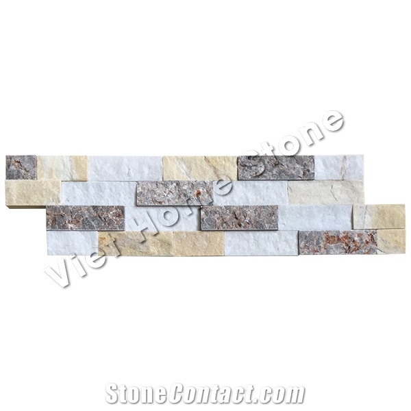 Vietnam Mixed 3 Colors Marble Stacked Stone