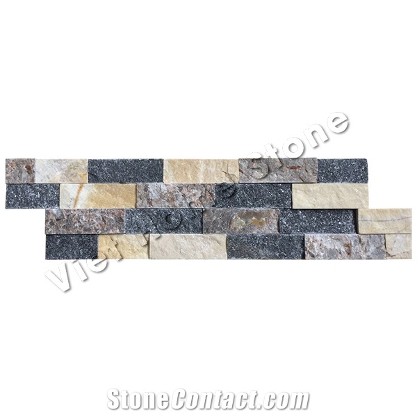 Vietnam Mixed 3 Colors Marble Stacked Stone