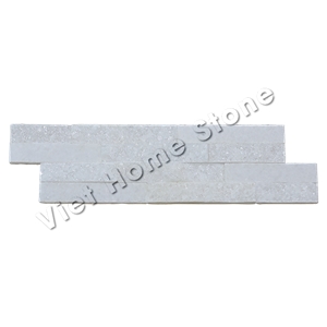 Vietnam Split Crystal White Stacked Stone Panel