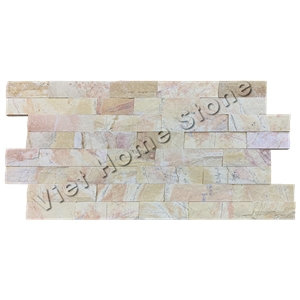 Vietnam Split Pink Wall Panel Cultured Stone