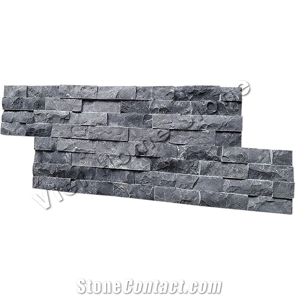 Vietnam Split Pure Black Marble Wall Panel
