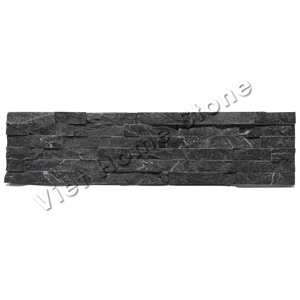 Vietnam Split Pure Black Marble Wall Panel