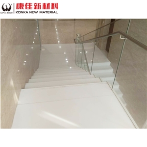 White Nano Crystallized Glass Stone for Stairs