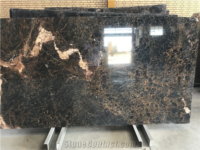 Black Marchal Marble, Cubism, Black Marshal Marble Slabs
