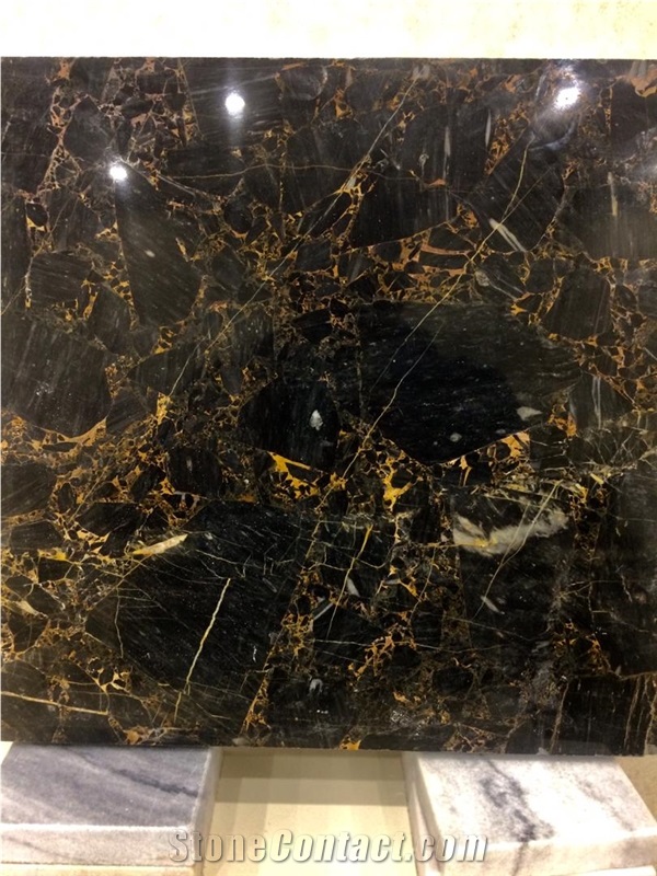 Black Marchal Marble, Cubism, Black Marshal Marble Slabs