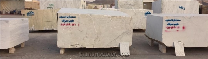 Persian Scato White Marble Block
