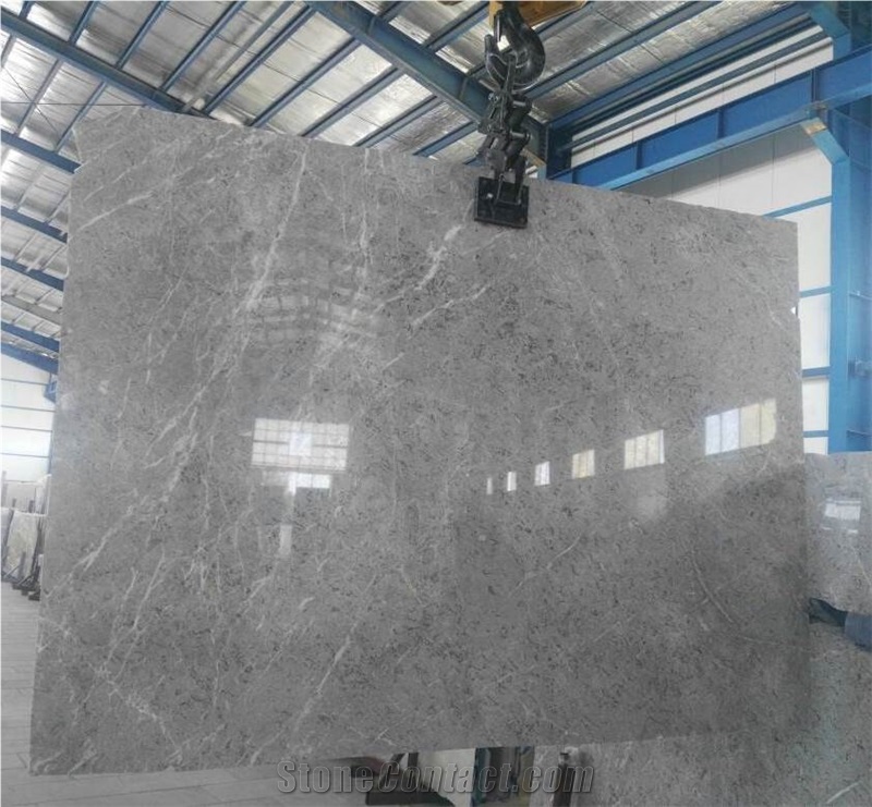 Saro Gray Marble Slab and Tile, Brezza Marble