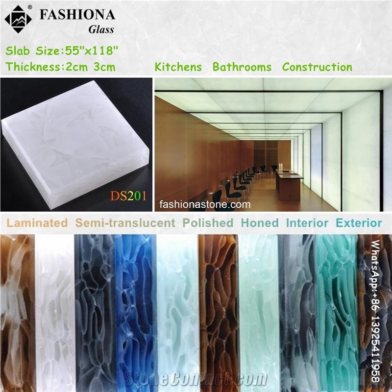 Semi-Transparent Laminated Glass Slab,Tile