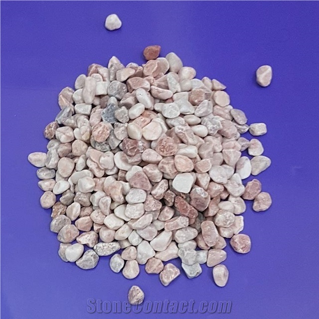 Pink Color Pebble Stone Landscaping Stone