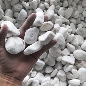 White Color Pebble Stone Landscaping Stone