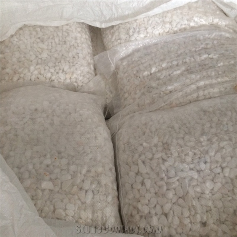 White Color Pebble Stone Landscaping Stone