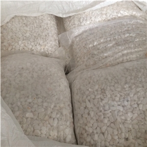 White Color Pebble Stone Landscaping Stone