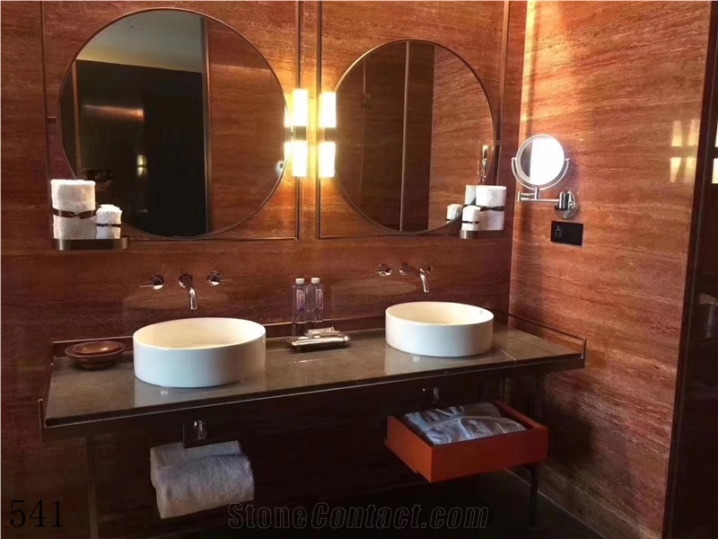 Azarshahr Red Travertine Persian Azar Shar Slab