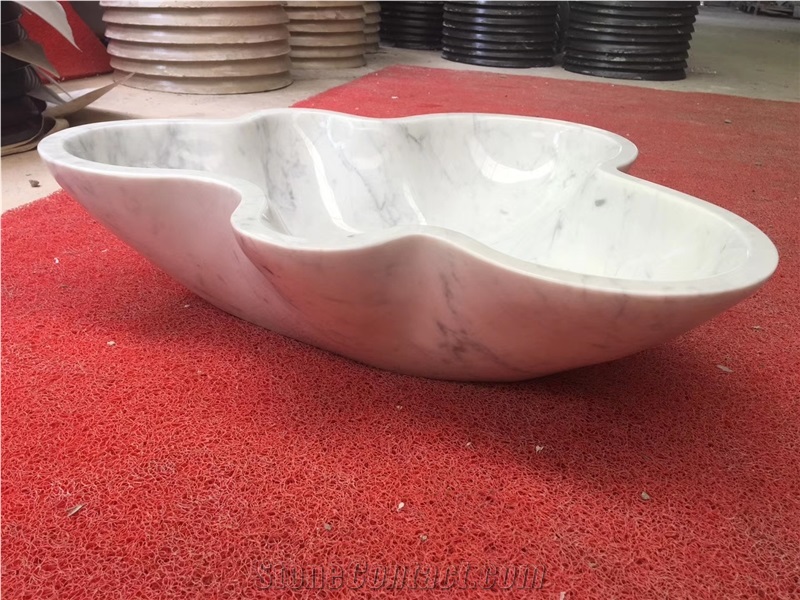 Bianco Venato White Art Shaped Marble Stone Sinks