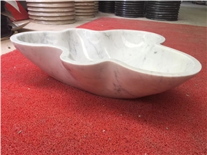 Bianco Venato White Art Shaped Marble Stone Sinks