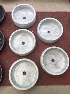 Bianco Venato White Art Shaped Marble Stone Sinks