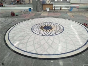 Blue Mosaic Medallions Flooring Decorative Tiles