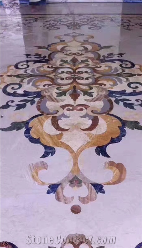 Blue Mosaic Medallions Flooring Decorative Tiles