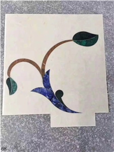 Blue Mosaic Medallions Flooring Decorative Tiles