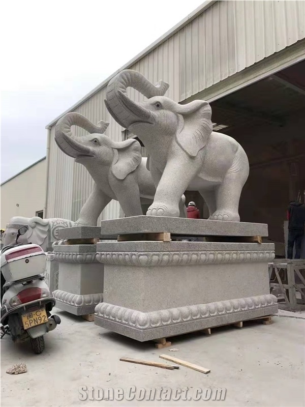 Cemetery Square Memorial Park Elephant Sculptures