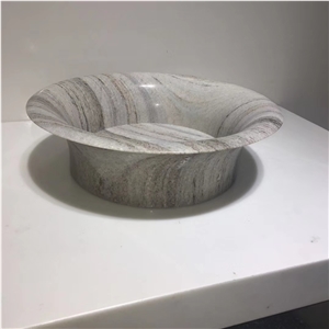 China Crystal Wooden Marble Round Bowl Indoor Sink
