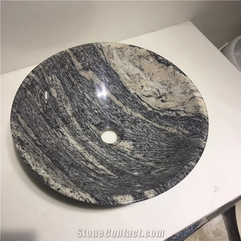 China Juparana Multicolor Granite Round Wash Sinks