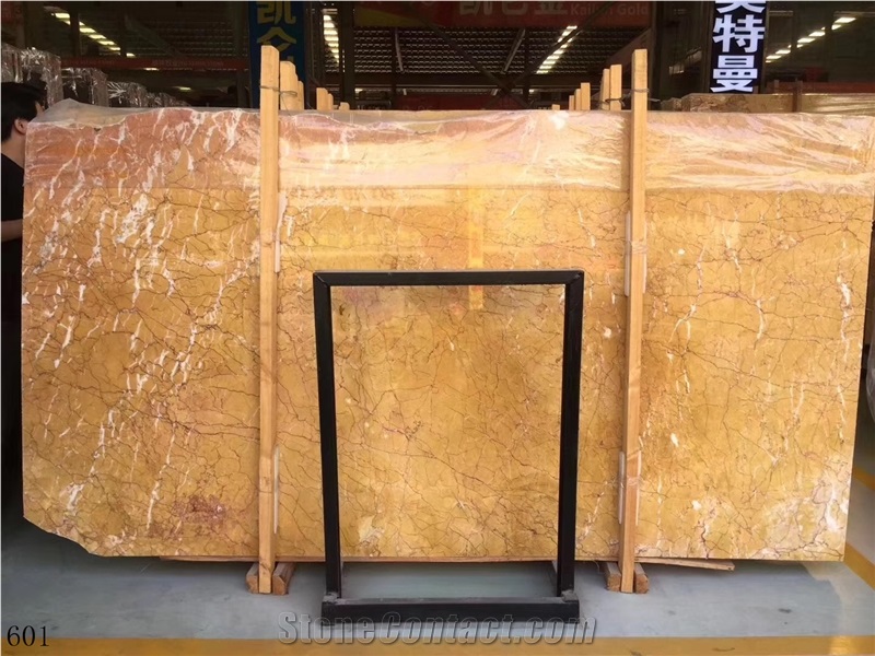 China Kellen Gold Marble Kellen Golden Slab Vanity