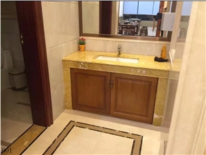China Kellen Gold Marble Kellen Golden Slab Vanity