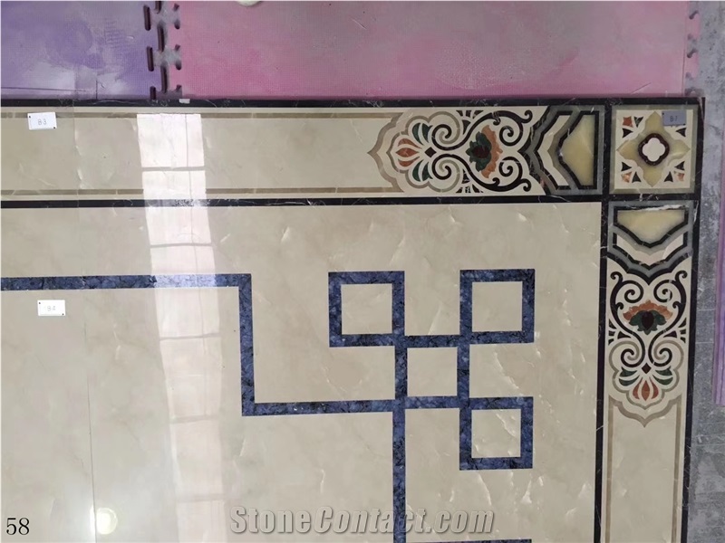 Custom Mosaic Water Jet Marble Room Floor Tiles