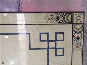 Custom Mosaic Water Jet Marble Room Floor Tiles