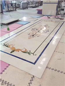 Custom Mosaic Water Jet Marble Room Floor Tiles