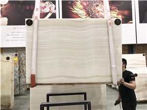 Eqvator White Marmara Zebra Marble Wall Paving