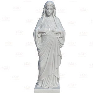 European Statue Madonna Virgin Carving Pure Marble