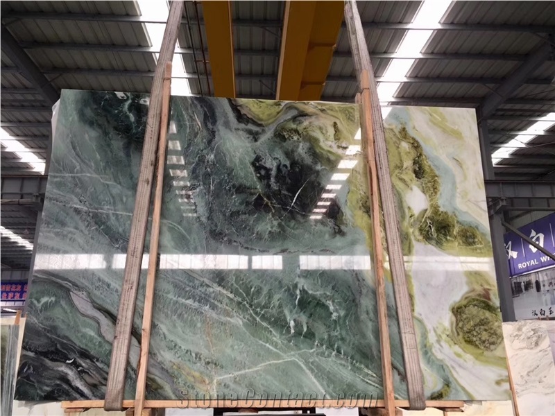 Green Wave Marble Pilbara Bar Table Top